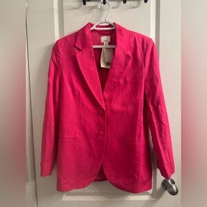 H&M Linen Blend Pink blazer